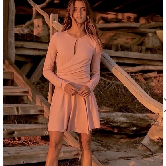 Free People Faux Wrap Mini Dress - Picture 1 of 7